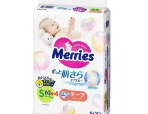 MERRIES – pieluszki, S, 4–8 kg, 66 szt.