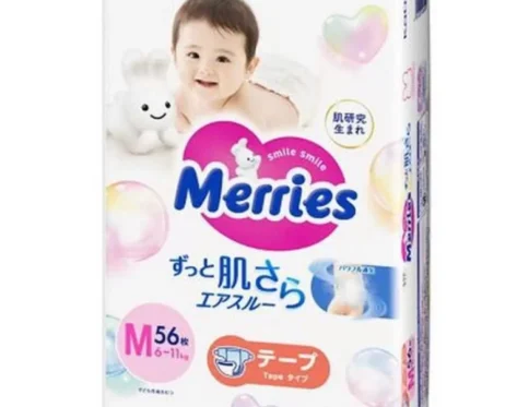 MERRIES pieluchy, M, 6–11 kg, 54 szt.