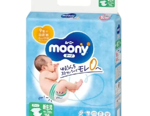 MOONY – japońskie pieluszki dla noworodków do 5 kg, 76 szt.