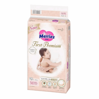 „Merries First Premium“ pieluchy, rozmiar M (6–11 kg), 48 szt.
