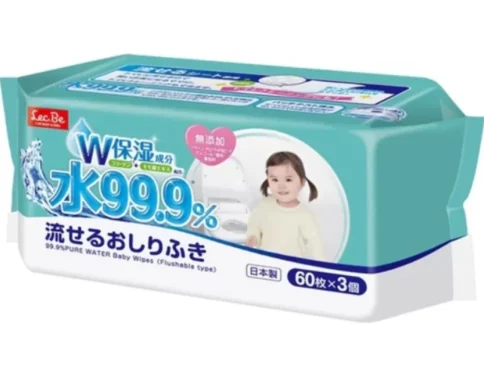 Lec.Be – 99,9% biodegradowalne chusteczki nawilżane dla niemowląt 180 szt. (60×3)