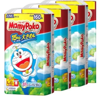 MAMY POKO UNICHARM japońskie pieluchomajtki, rozmiar L, 9–15 kg, 40 szt.