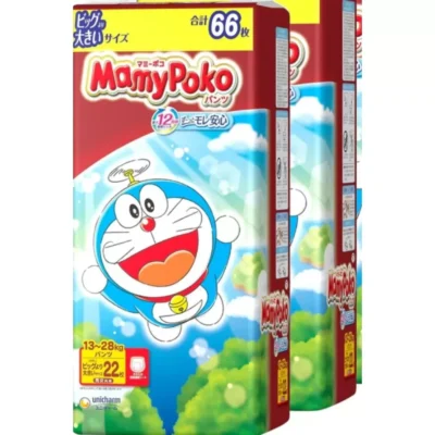 MAMY POKO UNICHARM japońskie pieluchomajtki, rozmiar XXL, 13–28 kg, 22 szt.