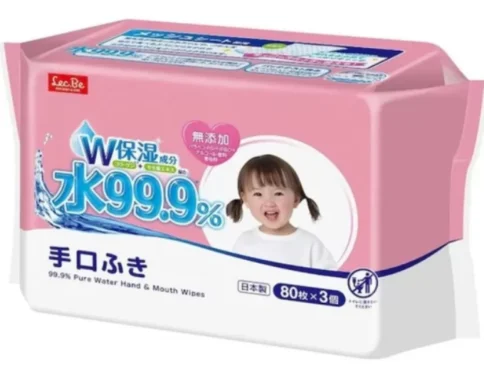 Lec.Be – 99% chusteczki nawilżane dla niemowląt do rąk i twarzy, 80 szt. (80×1)
